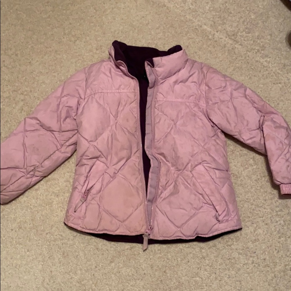 Girls Purple Puffy Coat